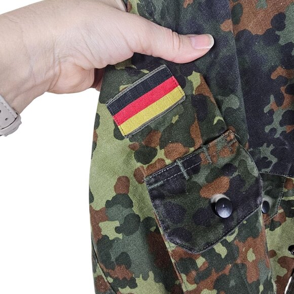 VTG German Military Jacket Mens S Flecktarn Camo Parka Army Field Coat 1993 - Picture 6 of 15